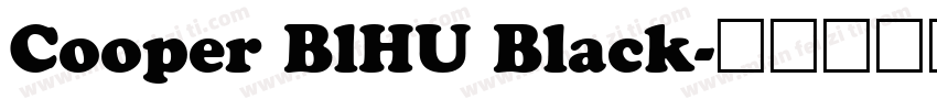 Cooper BlHU Black字体转换